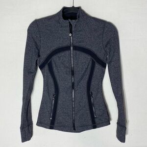 Lululemon Athletica Grey Black Herringbone Define Jacket 4